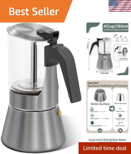 Crystal glass top moka - crystal, glass-top