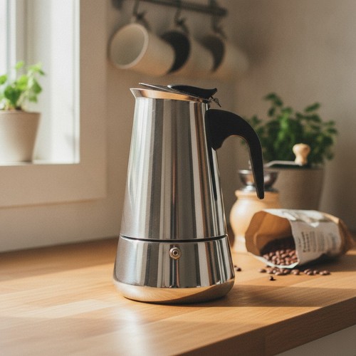 Stainless steel moka - steel,